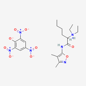 2-(Diethylamino)-N-(3,4-dimethyl-5-isoxazolyl)hexanamide picrate