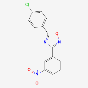 5-(4-Chlorophenyl)-3-(3-nitrophenyl)-1,2,4-oxadiazole