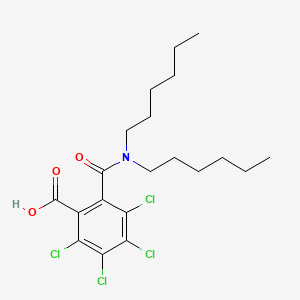 Benzoic acid, 2,3,4,5-tetrachloro-6-[(dihexylamino)carbonyl]-