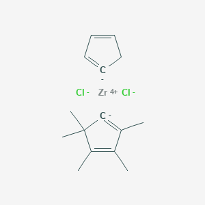 cyclopenta-1,3-diene;1,2,3,5,5-pentamethylcyclopenta-1,3-diene;zirconium(4+);dichloride