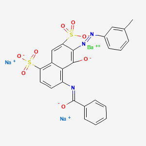 molecular formula C24H15BaN3Na2O8S2 B13786733 disodium;barium(2+);N-[7-[(3-methylphenyl)diazenyl]-8-oxido-4,6-disulfonatonaphthalen-1-yl]benzenecarboximidate CAS No. 68929-13-5