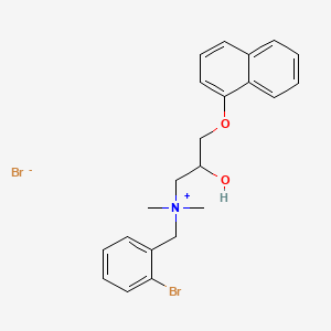 molecular formula C22H25Br2NO2 B13786770 (o-Bromobenzyl)dimethyl(2-hydroxy-3-(1-naphthyloxy)propyl)ammonium bromide CAS No. 87415-53-0