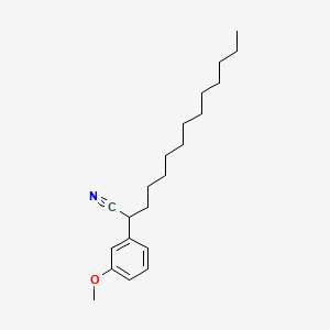 molecular formula C21H33NO B13786773 1-(3-Methoxyphenyl)tridecane-1-carbonitrile CAS No. 97692-46-1