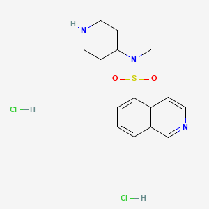 molecular formula C15H21Cl2N3O2S B13786789 N-methyl-N-piperidin-4-ylisoquinoline-5-sulfonamide;dihydrochloride 