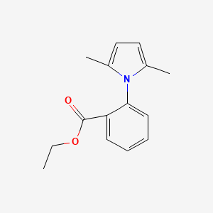 molecular formula C15H17NO2 B13786812 ethyl 2-(2,5-dimethylpyrrol-1-yl)benzoate 