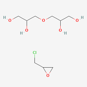 molecular formula C9H19ClO6 B13786827 2-(Chloromethyl)oxirane;3-(2,3-dihydroxypropoxy)propane-1,2-diol CAS No. 68134-62-3