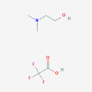 molecular formula C6H12F3NO3 B13786830 N,N-Dimethyl(2-hydroxyethyl)ammonium trifluoroacetate 