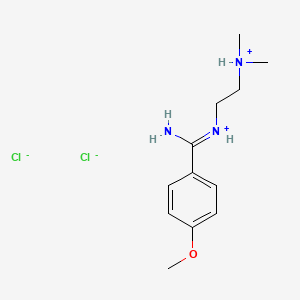 molecular formula C12H21Cl2N3O B13786831 N-(2-Dimethylaminoethyl)-4-methoxybenzamidine dihydrochloride CAS No. 67011-47-6