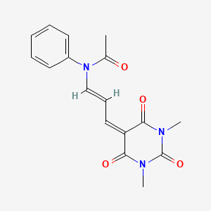 N-Phenyl-N-[3-(tetrahydro-1,3-dimethyl-2,4,6-trioxo-5(2H)-pyrimidinylidene)-1-propenyl]acetamide