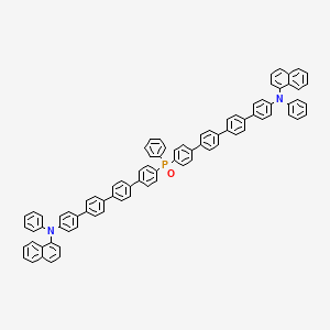 molecular formula C86H61N2OP B13786880 N-[4-[4-[4-[4-[[4-[4-[4-[4-(N-naphthalen-1-ylanilino)phenyl]phenyl]phenyl]phenyl]-phenylphosphoryl]phenyl]phenyl]phenyl]phenyl]-N-phenylnaphthalen-1-amine 