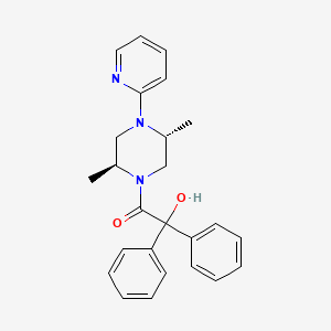 1-[(2S,5R)-2,5-dimethyl-4-pyridin-2-ylpiperazin-1-yl]-2-hydroxy-2,2-diphenylethanone