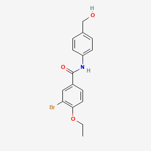 molecular formula C16H16BrNO3 B13786907 3-Bromo-4-ethoxy-N-(4-hydroxymethylphenyl)benzamide CAS No. 849509-52-0