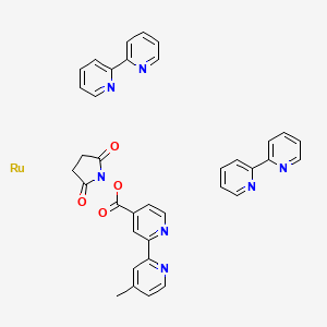 molecular formula C36H29N7O4Ru B13786926 (2,5-Dioxopyrrolidin-1-yl) 2-(4-methylpyridin-2-yl)pyridine-4-carboxylate;2-pyridin-2-ylpyridine;ruthenium 