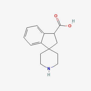 molecular formula C14H17NO2 B13786941 2,3-Dihydrospiro[indene-1,4'-piperidine]-3-carboxylic acid 