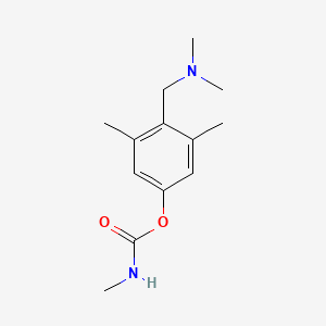 molecular formula C13H20N2O2 B13786947 Carbamic acid, methyl-, 4-((dimethylamino)methyl)-3,5-dimethylphenyl ester CAS No. 6452-64-8