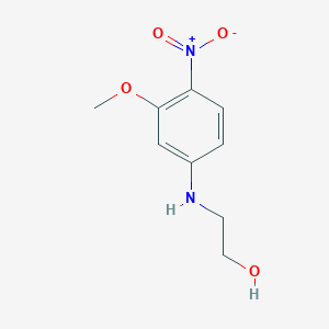 molecular formula C9H12N2O4 B13786950 4-(2-Hydroxyethylamino)-2-methoxynitrobenzene 