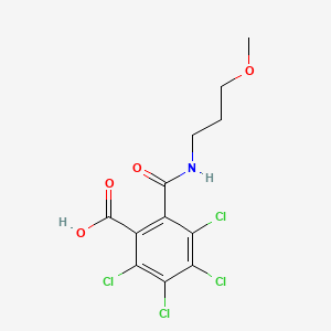 molecular formula C12H11Cl4NO4 B13786952 Benzoic acid, 2,3,4,5-tetrachloro-6-[[(3-methoxypropyl)amino]carbonyl]- CAS No. 67846-01-9