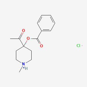 1-Methyl-4-acetyl-4-benzoyloxypiperidine hydrochloride