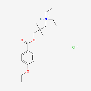 molecular formula C18H30ClNO3 B13786962 gamma-Diethylamino-beta-dimethylpropyl-4-ethoxy benzoate hydrochloride CAS No. 67049-62-1