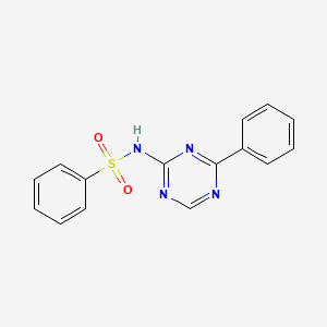 molecular formula C15H12N4O2S B13786985 N-(6-Phenyl-s-triazin-2-yl)benzenesulfonamide CAS No. 73688-61-6