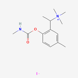 molecular formula C14H23IN2O2 B13787003 Ammonium, (1-(2-hydroxy-5-methylphenyl)ethyl)trimethyl-, iodide, methylcarbamate CAS No. 63981-64-6