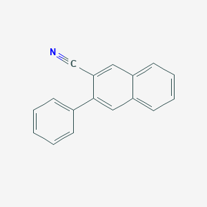 molecular formula C17H11N B13787012 3-Phenylnaphthalene-2-carbonitrile CAS No. 68376-10-3