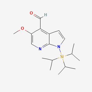 1H-Pyrrolo[2,3-B]pyridine-4-carboxaldehyde, 5-methoxy-1-[tris(1-methylethyl)silyl]-