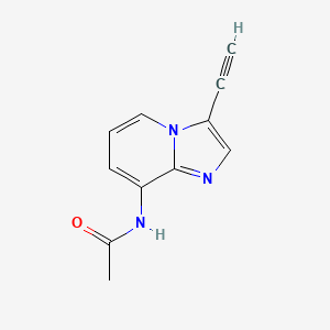 molecular formula C11H9N3O B13787036 N-(3-ethynylimidazo[1,2-a]pyridin-8-yl)acetamide CAS No. 943320-54-5