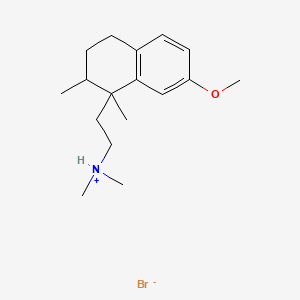 molecular formula C17H28BrNO B13787041 1,2-Dimethyl-1-(2-dimethylaminoethyl)-7-methoxy-1,2,3,4-tetrahydronaphthalene hydrobromide CAS No. 63766-05-2