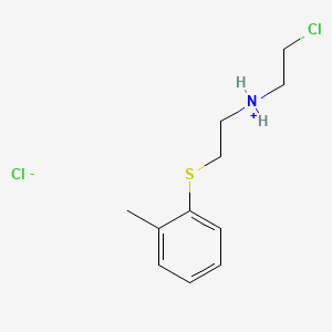 molecular formula C11H17Cl2NS B13787064 2-Methylphenylthioethyl-beta-chloroethylamine hydrochloride CAS No. 63918-03-6