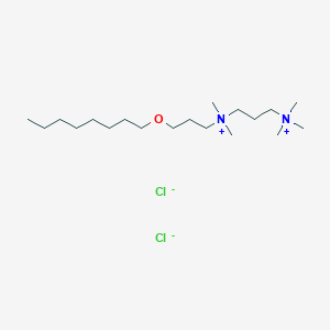 B13787067 1,3-Propanediaminium, N,N,N,N',N'-pentamethyl-N'-(3-(octyloxy)propyl)-, dichloride CAS No. 68123-04-6