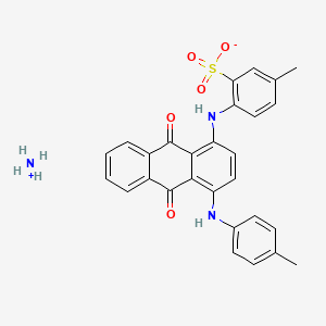 molecular formula C28H25N3O5S B13787070 Ammonium 4-[[9,10-dihydro-9,10-dioxo-4-(p-tolyamino)-1-antryl]amino]toluene-3-sulfonate CAS No. 68227-79-2