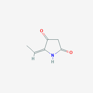 molecular formula C6H7NO2 B13787075 2,4-Pyrrolidinedione,5-ethylidene-,(E)-(9CI) 