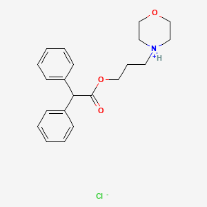 molecular formula C21H26ClNO3 B13787088 2,2-Diphenylacetic acid (3-morpholinopropyl) ester hydrochloride CAS No. 66902-51-0