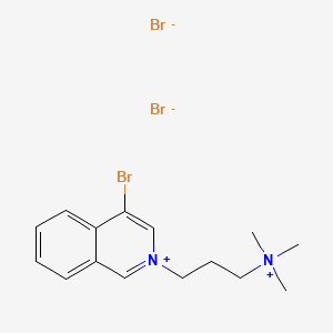 molecular formula C15H21Br3N2 B13787129 Isoquinolinium, 4-bromo-2-(3-(trimethylammonio)propyl)-, dibromide CAS No. 64059-46-7