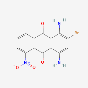 molecular formula C14H8BrN3O4 B13787148 1,4-Diamino-2-bromo-5-nitroanthraquinone CAS No. 68516-55-2