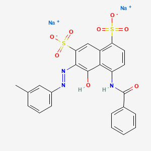 molecular formula C24H17N3Na2O8S2 B13787149 Disodium 4-(benzoylamino)-5-hydroxy-6-((m-tolyl)azo)naphthalene-1,7-disulphonate CAS No. 6362-44-3