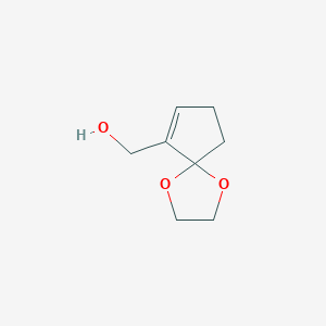 molecular formula C8H12O3 B13787162 2-Hydroxymethyl-2-cyclopentenone ethyleneketal 