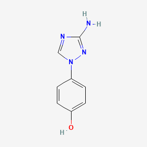 molecular formula C8H8N4O B1378718 4-(3-amino-1H-1,2,4-triazol-1-yl)phenol CAS No. 1461708-48-4