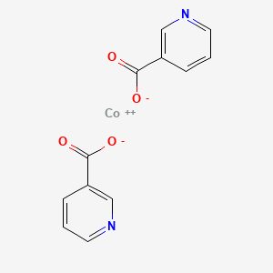 molecular formula C12H8CoN2O4 B13787183 Cobalt dinicotinate CAS No. 28029-53-0