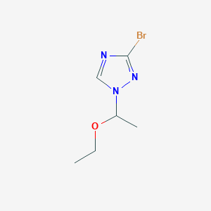 molecular formula C6H10BrN3O B1378719 3-bromo-1-(1-ethoxyethyl)-1H-1,2,4-triazole CAS No. 1785763-53-2