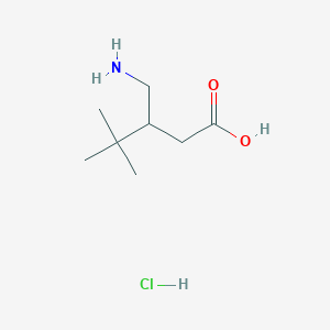 molecular formula C8H18ClNO2 B1378722 3-(Aminomethyl)-4,4-dimethylpentanoic acid hydrochloride CAS No. 1461713-77-8