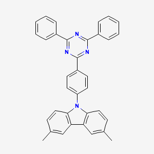 molecular formula C35H26N4 B13787231 9-(4-(4,6-Diphenyl-1,3,5-triazin-2-yl)phenyl)-3,6-dimethyl-9h-carbazole 