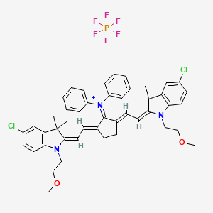 [(2E,5E)-2,5-bis[(2E)-2-[5-chloro-1-(2-methoxyethyl)-3,3-dimethylindol-2-ylidene]ethylidene]cyclopentylidene]-diphenylazanium;hexafluorophosphate