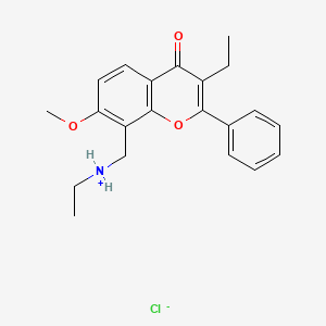 molecular formula C21H24ClNO3 B13787248 3-Ethyl-8-(ethylaminoethyl)-7-methoxyflavone hydrochloride CAS No. 67238-78-2