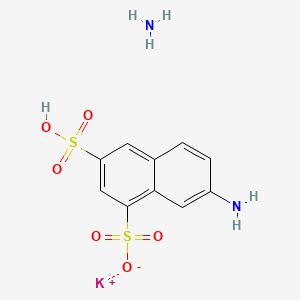 molecular formula C10H11KN2O6S2 B13787300 Ammonium potassium 7-aminonaphthalene-1,3-disulphonate CAS No. 68213-88-7