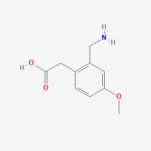 molecular formula C10H13NO3 B13787319 [2-(Aminomethyl)-4-methoxyphenyl]acetic acid 