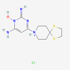 1,4-Dithia-8-azaspiro(4.5)decane, 8-(2,6-diamino-4-pyrimidinyl)-, 1'-oxide, hydrochloride