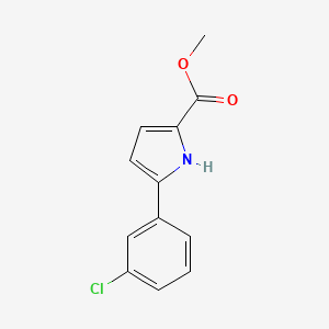 molecular formula C12H10ClNO2 B1378734 5-(3-氯苯基)-1H-吡咯-2-甲酸甲酯 CAS No. 1797395-69-7