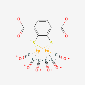 molecular formula C14H2Fe2O10S2-4 B13787356 Carbon monoxide;2,3-disulfidoterephthalate;iron 